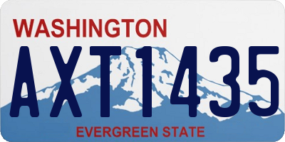 WA license plate AXT1435