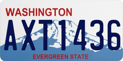 WA license plate AXT1436