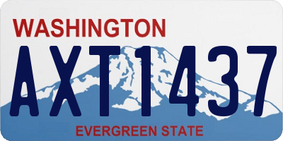 WA license plate AXT1437