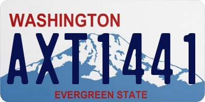WA license plate AXT1441