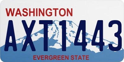 WA license plate AXT1443