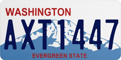 WA license plate AXT1447