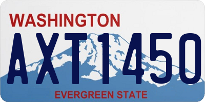 WA license plate AXT1450