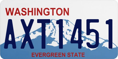 WA license plate AXT1451