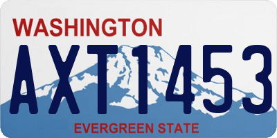 WA license plate AXT1453