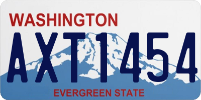 WA license plate AXT1454