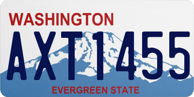 WA license plate AXT1455