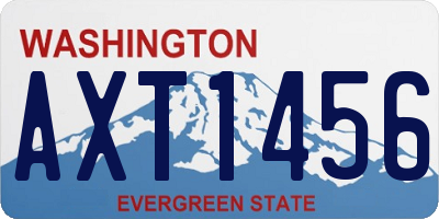 WA license plate AXT1456