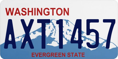 WA license plate AXT1457