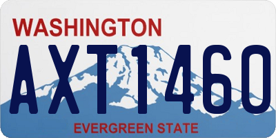 WA license plate AXT1460
