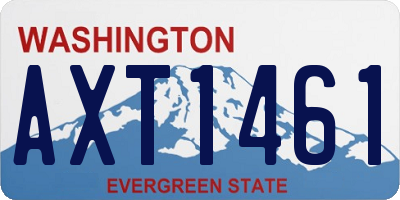 WA license plate AXT1461