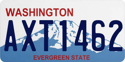 WA license plate AXT1462