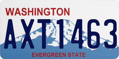 WA license plate AXT1463