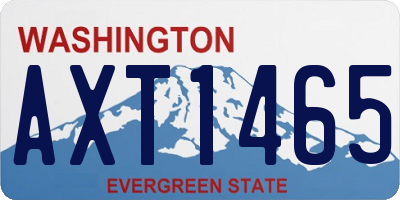 WA license plate AXT1465