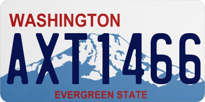 WA license plate AXT1466