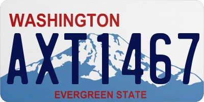 WA license plate AXT1467