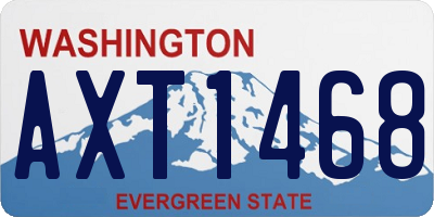 WA license plate AXT1468