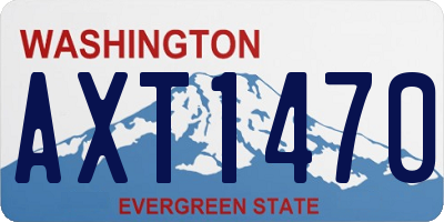 WA license plate AXT1470