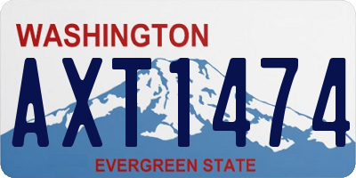 WA license plate AXT1474