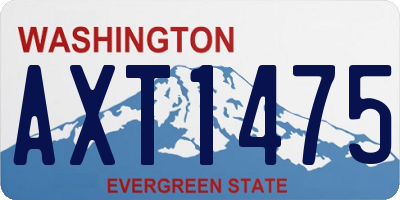 WA license plate AXT1475