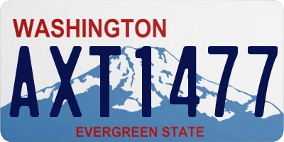 WA license plate AXT1477