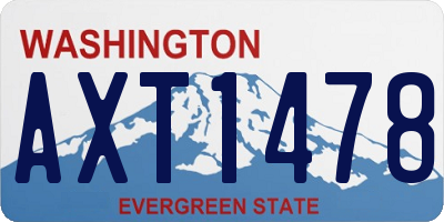 WA license plate AXT1478