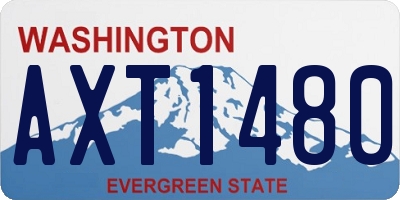 WA license plate AXT1480