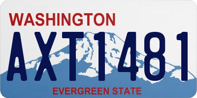 WA license plate AXT1481
