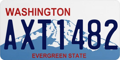 WA license plate AXT1482