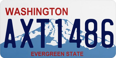 WA license plate AXT1486