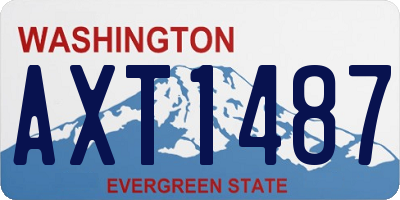 WA license plate AXT1487