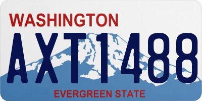 WA license plate AXT1488