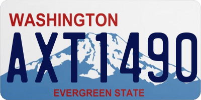 WA license plate AXT1490