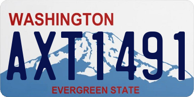 WA license plate AXT1491