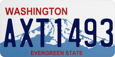 WA license plate AXT1493