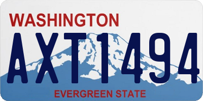WA license plate AXT1494