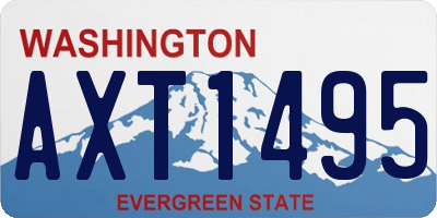 WA license plate AXT1495