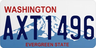 WA license plate AXT1496