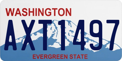 WA license plate AXT1497