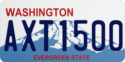 WA license plate AXT1500