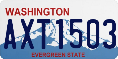 WA license plate AXT1503