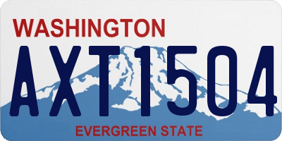 WA license plate AXT1504