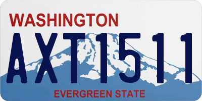 WA license plate AXT1511