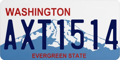 WA license plate AXT1514