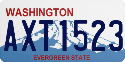 WA license plate AXT1523