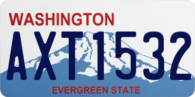 WA license plate AXT1532