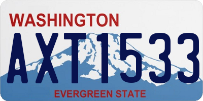 WA license plate AXT1533
