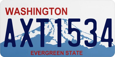 WA license plate AXT1534