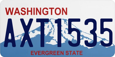 WA license plate AXT1535
