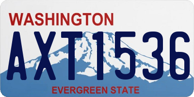 WA license plate AXT1536